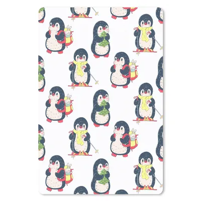 Produktbild von MuchoWow® Mauspad Mousepad Pinguin - Ski - Winter - Kind - Muster 18x27 cm - Mousepads - Maus Mat - Pad - Mausunterlage