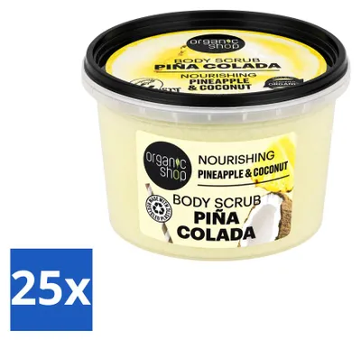 Produktbild von 25 x Organic Shop Body Scrub Ananas & Kokosnuss - 250 ml - Vorteilspackung - 25 Stücke