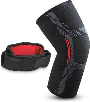 Productafbeelding van Famanu elleboogbandage, set van 2 - Compressiebandage voor epicondylitis - Verstelbare sportband