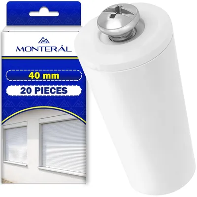 Rolladenstopper 20 Stück, 40 mm, weiß, Kunststoff