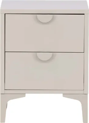 Immagine prodotto di Comodino Piring a 2 cassetti, beige.