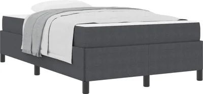 Obrázok produktu pre Rám postele s matracmi Tmavo šedá 120 x 190 cm látka