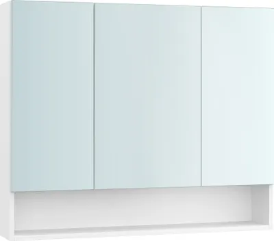 Produktbild von VASAGLE Badezimmerschrank mit 3 Türen, Spiegelschrank, Badschrank, offenes Fach, verstellbare Ablagen