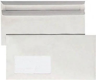 Produktbild von BONG Briefumschläge DIN lang mit Fenster grau selbstklebend 1.000 St.