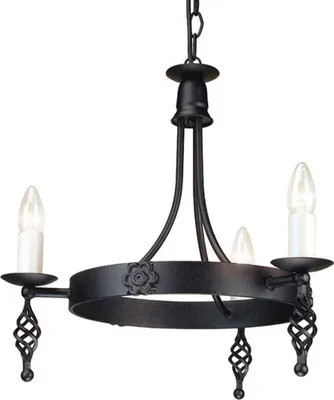 Produktbild von Elstead Belfry Kronleuchter E14 3-fach Schwarz, UK