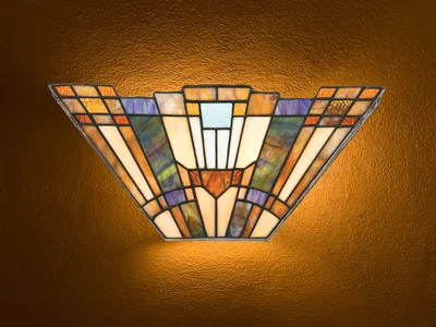Immagine prodotto di Lampada da parete in vetro colorato Inglenook 2xE14 60W Quoizel
