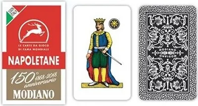 Produktbild von MODIANO Spielkarten NAPOLETANE 150° anniversario - rot
