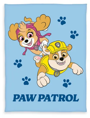 Produktbild von Herding Fleecedecke 130x170cm Paw Patrol Kuscheldecke Hellblau Blau Bunt Kinder Decke Fleece