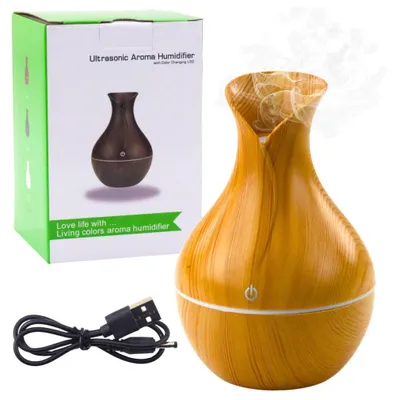 Obrázek produktu pro Zvlhčovač vzduchu difuzér aromaterapie imitace dřeva 130 ml