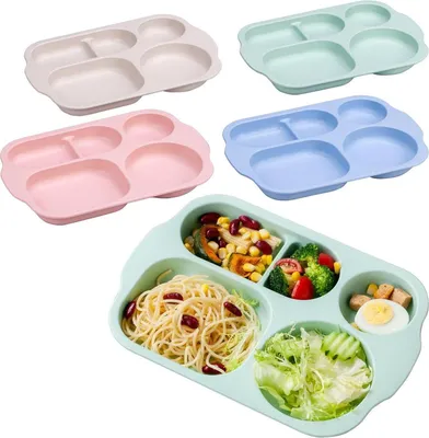 Obrázok produktu pre Rozdelený tanier sada 4 ks 30 cm Nerozbitný bez BPA