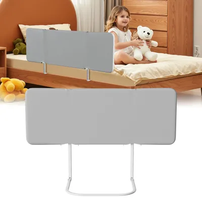 Obrázek produktu pro Peviasot, skládací bočnice do postele, 120 cm, stabilní ochrana postele do 50 kg, bez nutnosti vrtání, šedá barva