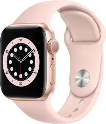 Produktbild von Apple Watch Series 6 40mm (A2291) Gold Alu Sport Band Sandrosa GPS Neu