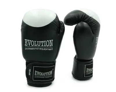 Produktbild von Evolution Standard Leder Boxhandschuhe - 10 Unzen, schwarz