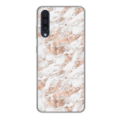 Produktbild von MuchoWow® Handyhülle Schutzhülle Hülle für Samsung Galaxy A50 Roségold - Muster - Marmor - Luxus Silikon Softcase Handy Hülle - Mobiltelefonhülle