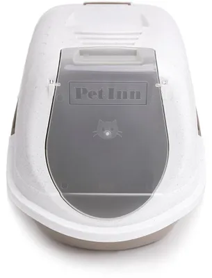 Productafbeelding van Comfy Gesloten kattenbak Easy Cat met licht 54x40x40cm marmerlook Latte Marmer