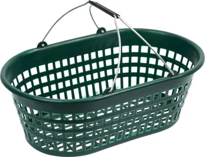 Produktbild von floraworld Gartenkorb 15 kg grün oval, m. Doppelklappbügel