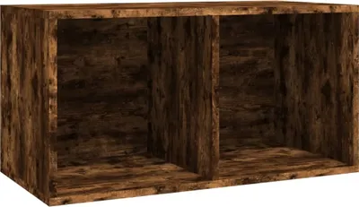 Obrázek produktu pro vidaXL Record Box Smoked Oak 71x34x36 cm výrobek ze dřeva