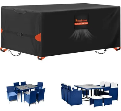 Produktbild von Gartenmöbel Abdeckung 185x90x74cm Wasserdicht Winddicht UV-Beständig 420D Oxford