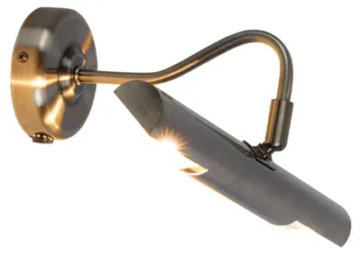 Produktbild von Wandlampe, Metall, Messing, verstellbar, L 36 cm