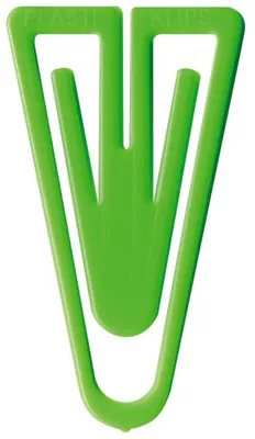 Produktbild von Büroklammern Plastiklips 35mm VE=100 Stück hellgrün