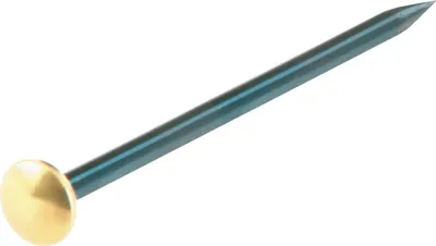 Zdjęcie produktu dla Gwoździe stalowe Suki z mosiężną główką 2,0 x 40 mm, oksydowane, hartowane (opakowanie = 10 sztuk)