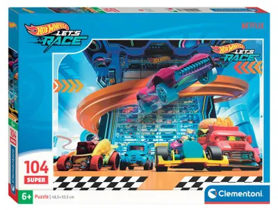 Produktbild von Clementoni Legpuzzle Super Color Hot Wheels II, 104 Teile