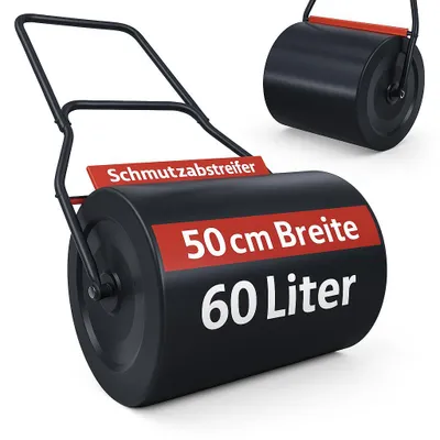 Produktbild von ONBEST Gartenwalze mit Schmutzabstreifer R4049 | 40 cm Durchmesser | 69 kg | 60 Liter | 50 cm Arbeitsbreite