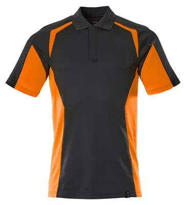 Produktbild von Mascot Polo-Shirt, moderne Passform Polo-shirt Gr. L, schwarzblau/hi-vis orange