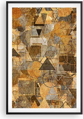 Produktbild von Gerahmtes Poster - Schwarzer Rahmen - Abstraktion modern - 61x91,5 cm - Wand Bild - Wanddeko - Wandbilder - Kunstposter - Wandposter - Bilderrahmen - Bilder - Kunstdruck - Wandbild - P2BPA61x91-4021