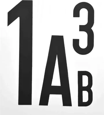 Produktbild von Magnetische Buchstaben & Zahlen (pro Stück) Weiß  x  x 150 mm - Weiß - Ferric oxide - 0,8 mm - In -  & Outdoor - Nutzung - ML240