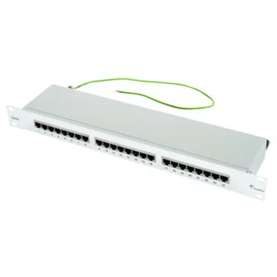 Produktbild von TELEGÄRTNER 19"-Modular Patchpanel Cat.5e (Class D), 1 HE, 24 Ports