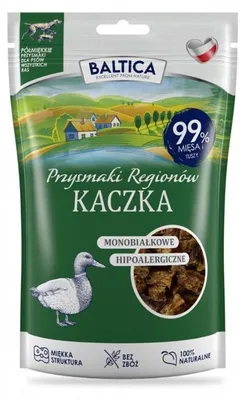 Produktbild von BALTICA Przysmaki regionów Monoprotein Duck – leckerli für hunde – 80g