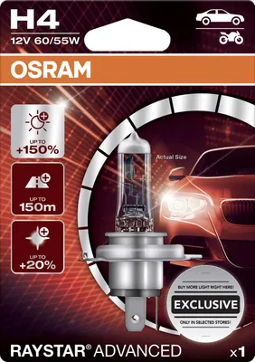 Produktbild von Osram Scheinwerferlampe H4 Raystar Advanced 2.0
