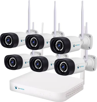 Produktbild von LUVISION WLAN Funk Video Überwachungssystem KI NVR 5MP Nachtsicht Farbe Mikrofon Wifi6