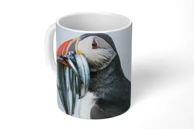 Produktbild von KitchenYeah® Tasse Kaffeetasse Kaffeebecher 350 ml Schottischer Papageientaucher Teetasse - Fototasse - Becher - Keramikbecher - Teebecher - Kaffeetasse - Bürotasse