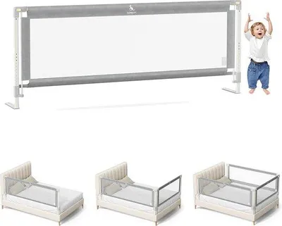 Productafbeelding van Famanu bedhek 140 cm - Veiligheidshek voor kinderen, enkelzijdig, geschikt voor jongens en meisjes (0-10 jaar)
