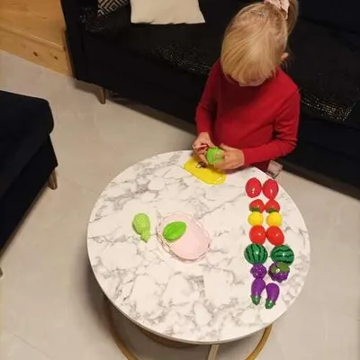 Image de Ensemble de fruits et légumes à découper dans un panier 22576