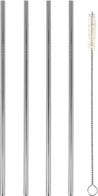 Produktbild von Metaltex 253180000 Trinkhalme INOX 4 Stk. mit Reinigungsbürste / Strohhalme
