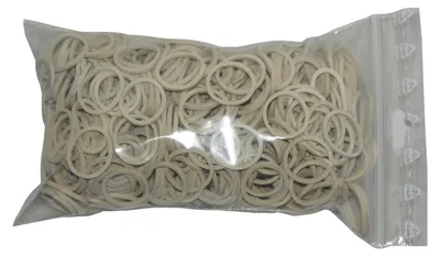 Produktbild von 100 g Gummiringe weiß 15 mm Ø 1,5 x 1,5 mm breit