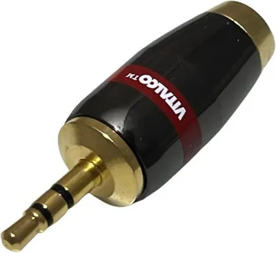 Image de Fiche jack stéréo dorée de 3,5 mm pour câble VITALCO de 7 mm (WG1)