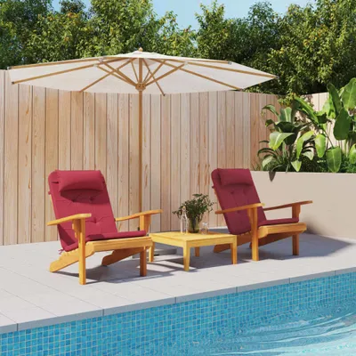 Image de The Living Store Coussins d'adirondack 2 pcs. Tissu Oxford bordeaux