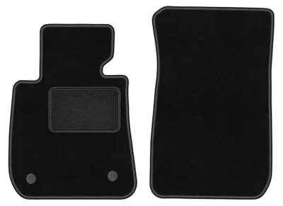 Produktbild von Velours-Fußmatten Vorne für BMW 3 E92 2004-2011 (Coupé) – 2-tlg, Schwarz, passgenau – Wielganizator LUX – Ausführung W0878