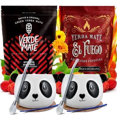 Produktbild von Set von Yerba Mate mit Zubehör für zwei Personen