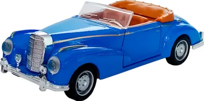 Produktbild von Retro Auto Modell mit Rückzug 1:38 Modellauto Metall Spielzeugauto 50 (Blau auf)
