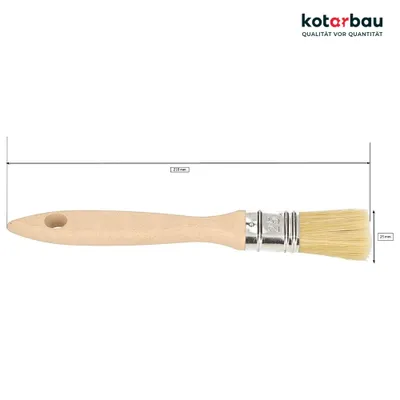 Produktbild von KOTARBAU® Farbpinsel Mit Holzgriff 25 mm 50 St. Alle Größen Flachpinsel Beizen Lasur Farben Malerpinsel Streichen Lack Acrylfarben Reißfeste Borsten Auswaschbar Uni