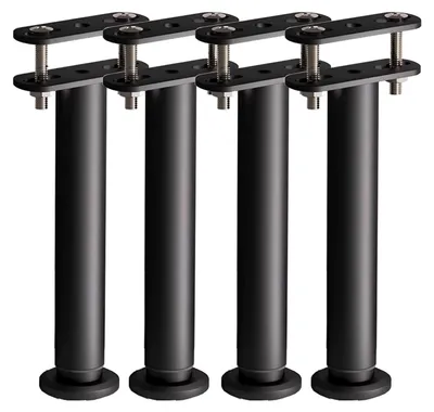 4er-Set verstellbare Bettstützfüße, Stahl, 250–420 mm
