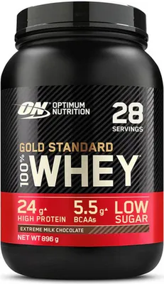 Produktbild von Optimum Nutrition Gold Standard 100% Whey Protein - 900g-Dose Extreme Milk Chocolate