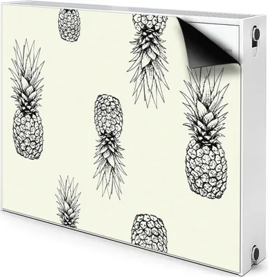 Produktbild von Magnet Heizkörperverkleidung Heizkörper-Abdeckung Heizung Heizkörper 100x60 cm  - Ananas, Muster