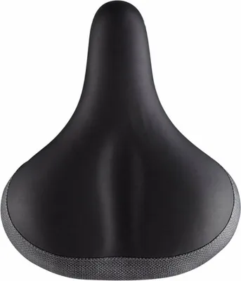 Produktbild von Cruiser Fahrrad Sattel mit Federn Velo schwarzes Leder + Stoff VL6256