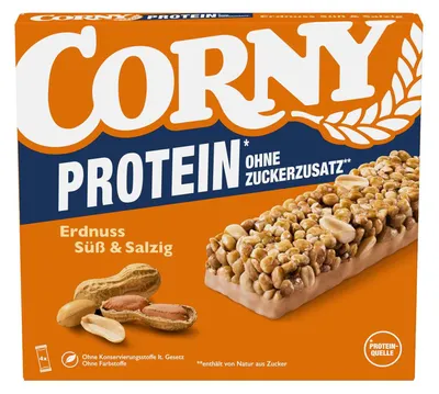 Obrázek produktu pro Corny Protein, arašídové, sladké a slané, 4x25g, cereální tyčinka, 100g